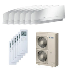 DAIKIN Daikin 48000 BTU 6 Zone Wall Mounted Ductless Mini-Split Heat Pump System - 19 SEER (9K+9K+9K+9K+9K+12K)