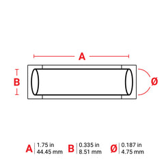 Brady BM71-187-175-342 SLEEVE 0.187 IN DIA X 1.75 WH 1000/RL