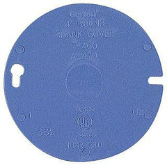 Carlon A470D Round Blank Box Cover Diameter 4 Inches Knockout Size 1/2 Inch