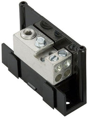 ILSCO PDA-14-2/0-1 Power Distribution Block, Modular Design, Dual Rated, Line Conductor Range 2/0-14, Load Range 4-14, 1 Port Per Pole Line Side, 4 Ports Per Pole Load Side, Adder Block, UL, CSA