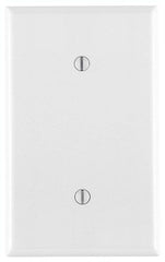 Leviton 88019 Standard Size Blank Wallplate 1 Gang Thermoset Plastic Strap Mount White
