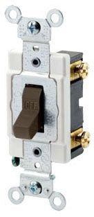 LEVITON Leviton CSB1-15 Toggle Switch 120/277 Volt 15 Amp 1-Pole