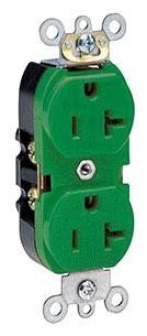 LEVITON Leviton 5362-IGW Duplex Receptacle Heavy Duty 20 Amp 125 Volt Isolated Ground