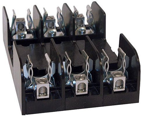 MERSEN Mersen 60608R Fuse Block 600VAC 600VDC Class R 60A 3-Pole Box with Reinforced Clip