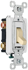 LEGRAND Pass & Seymour CS15AC3I 15 Amp 120/277 VAC 3-Way Ivory Glass Reinforced Nylon Screw Mounting Toggle Switch