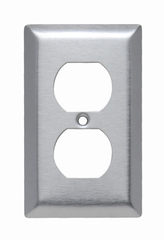 LEGRAND Pass & Seymour SL8 Smooth Metal Wall Plate 1Gang Duplex 430 Stainless Steel