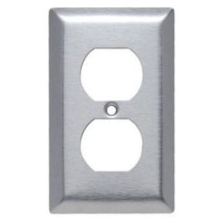 LEGRAND Pass & Seymour SL8 Smooth Metal Wall Plate 1Gang Duplex 430 Stainless Steel