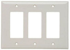 LEGRAND Pass & Seymour SPJ263LA 3-Gang 3-Decorator Light Almond Smooth Thermoset Plastic Junior-Jumbo Wallplate