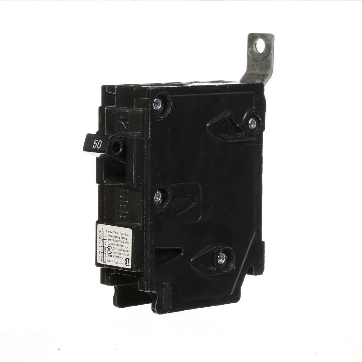 SIEMENS Siemens B150H 1-Pole 50 Amp 120 Volt 22 kA Bolt-On Molded Circuit Breaker
