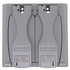 Red Dot 2CCU Universal Flip-Lid Weatherproof Receptacle Cover, 2 Gang