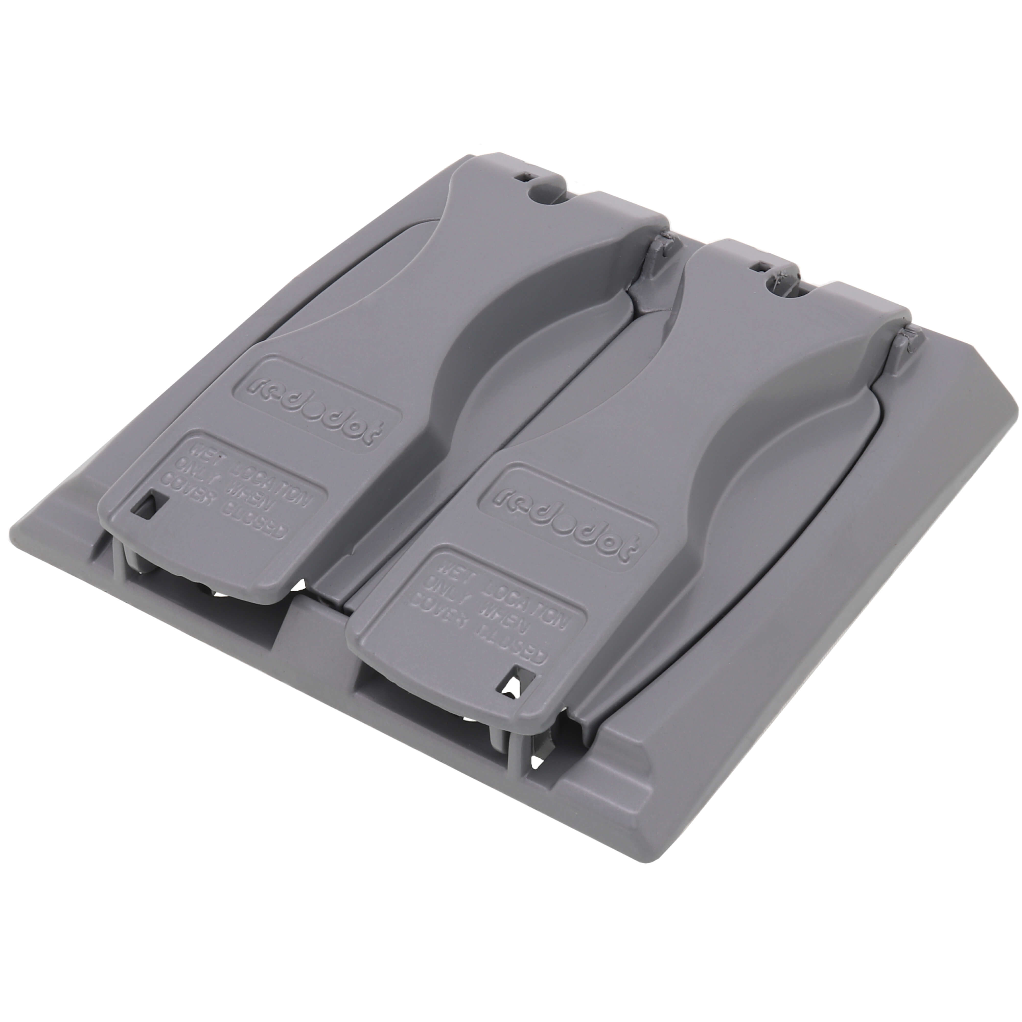 RED DOT Red Dot 2CCU Universal Flip-Lid Weatherproof Receptacle Cover, 2 Gang