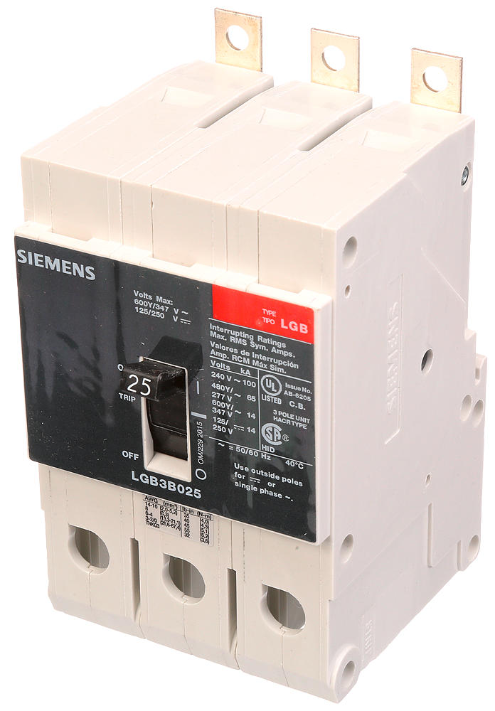 SIEMENS LGB3B025B CIRCUIT BREAKERS