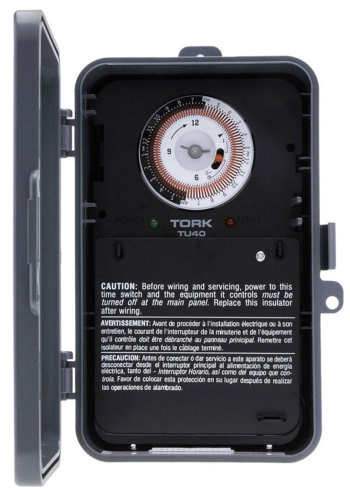 TORK Tork TU40 120/277 VAC 60 Hz 40 Amp NEMA 3R 24 Hour DPDT Electromechanical Time Switch