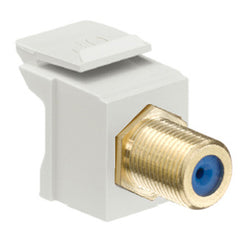 Leviton 40831-BT QuickPort F-Type Adapter, Gold-Plated, Light Almond