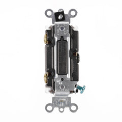 Leviton 5693-2GY 15 Amp 120/277 Volt Decora Plus Rocker 3-Way AC Quiet Switch