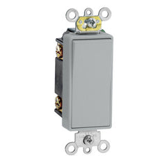 Leviton 5693-2GY 15 Amp 120/277 Volt Decora Plus Rocker 3-Way AC Quiet Switch
