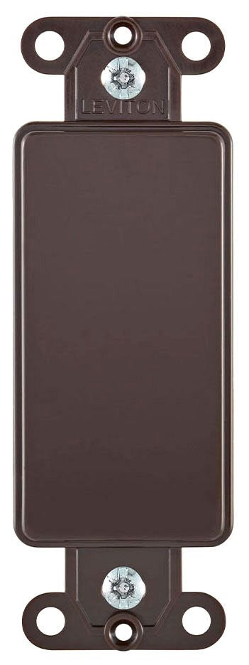 LEVITON Leviton 80414 Decora Plastic Adapter Plate Blank No Hole With-ears And Two Mounting Screws Brown
