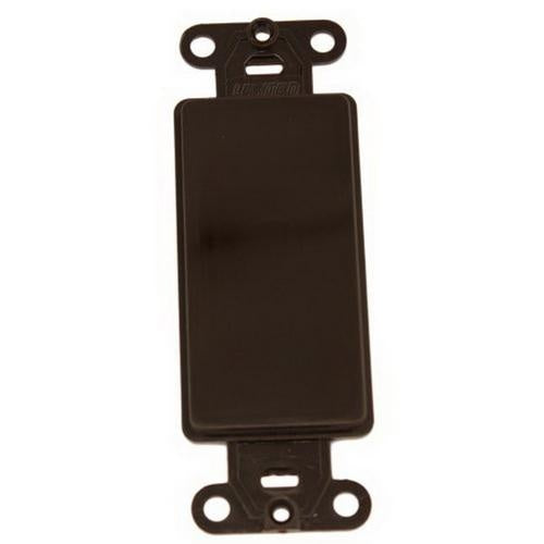 LEVITON Leviton 80414 Decora Plastic Adapter Plate Blank No Hole With-ears And Two Mounting Screws Brown