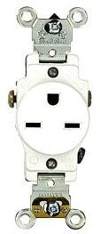 LEVITON Leviton 5651-W Single Receptacle 15 Amp 250 Volt NEMA 6-15R