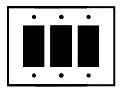 LEVITON Leviton 80611 3-Gang Decora Midway Size Smooth Plastic Wallplate, Brown