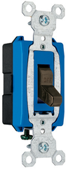 LEGRAND Pass & Seymour CS15AC1 15 Amp 120/277 VAC 1-Pole Brown Glass Reinforced Nylon Screw Mounting Toggle Switch