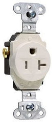 LEGRAND Pass & Seymour TR5351LA 20 Amp 125 VAC 2-Pole 3-Wire NEMA 5-20R Light Almond Nylon Face Tamper-Resistant Single Receptacle