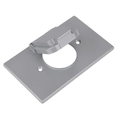 Red Dot CCSSO Single Gang Weatherproof Receptacle Cover, Silver Aluminum