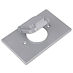 Red Dot CCSSO Single Gang Weatherproof Receptacle Cover, Silver Aluminum