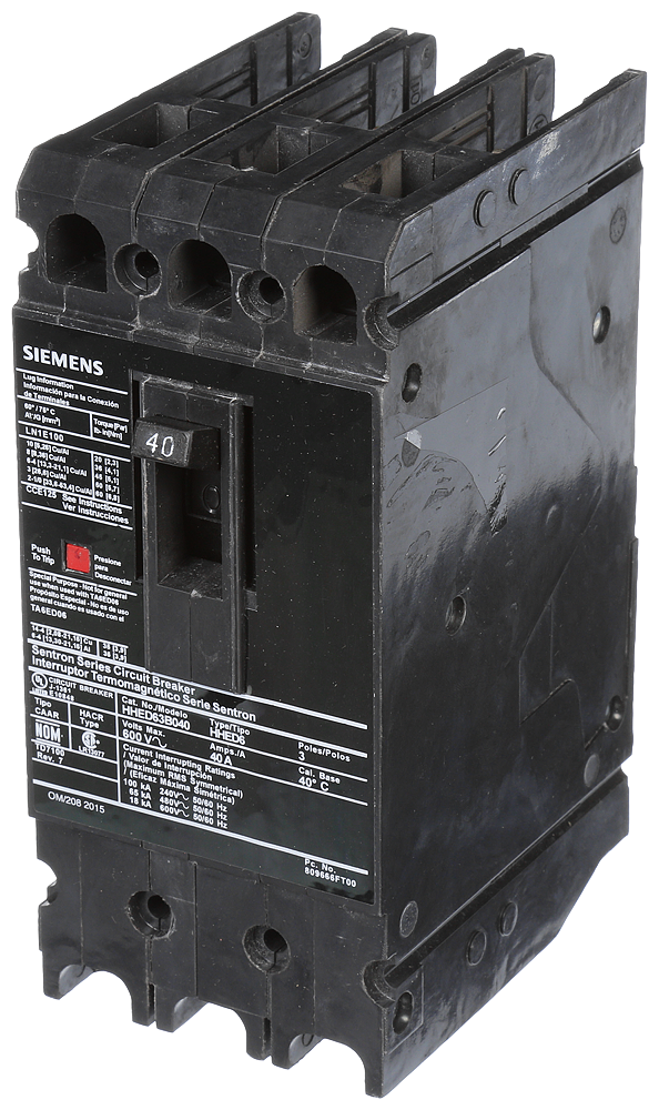 SIEMENS HHED63B040 CIRCUIT BREAKERS