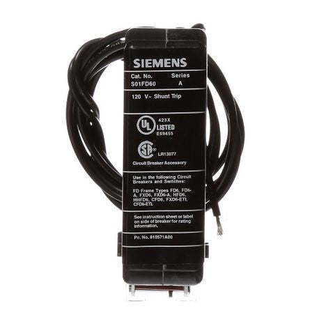 SIEMENS Siemens S01FD60 Circuit Breaker Shunt Trip 120 VAC