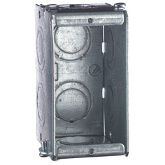 Steel City GW125G Masonry Box Gangable Steel 2-1/2 D 1-Gang 8 1/2+3/4 in E Side KO 2 1/2+3/4 in E Bottom KO
