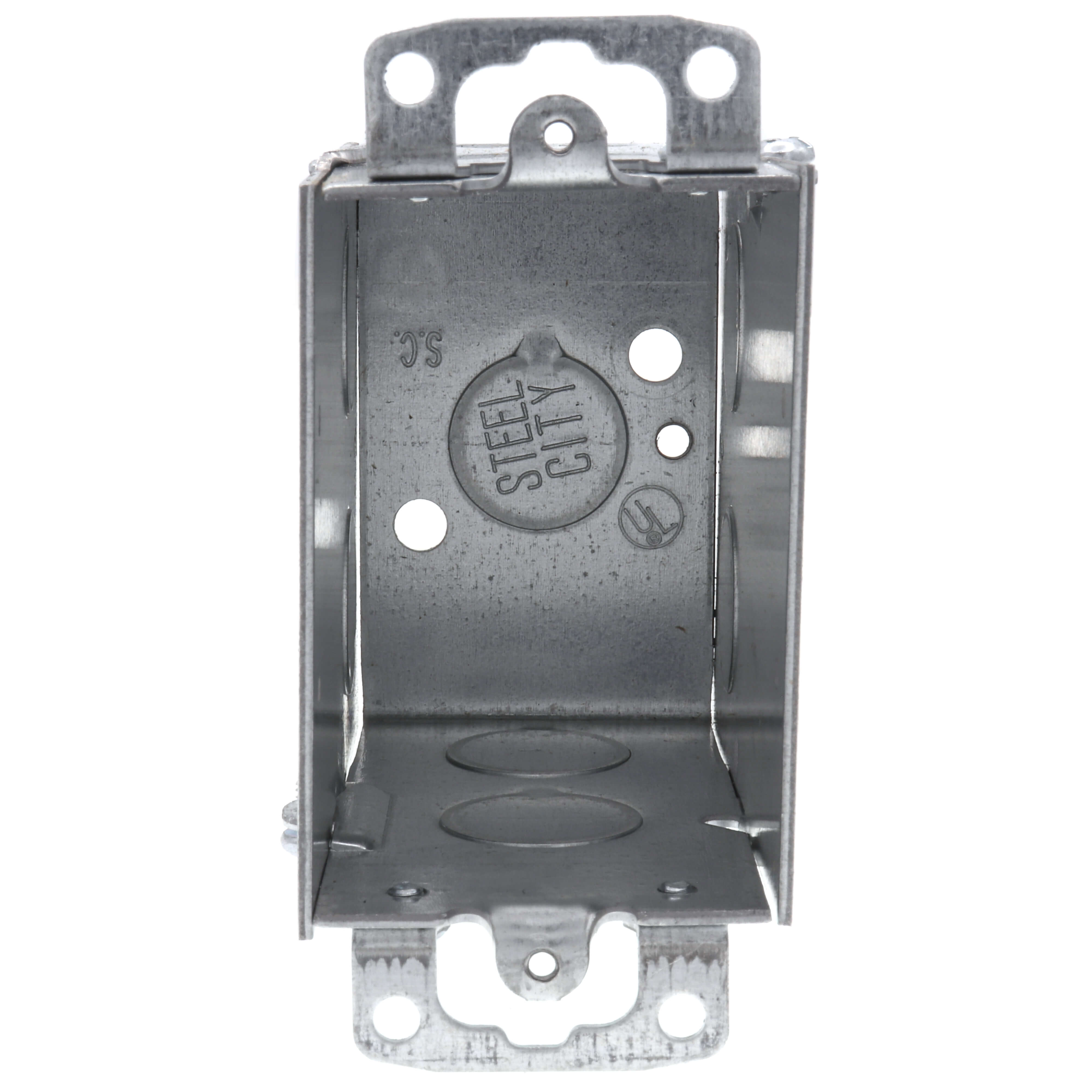 STEEL CITY Steel City CY1/2 Gangable Switch Box, 18 Cubic Inches, 3 Inches Long x 2 Inches Wide x 3-1/2 Inches Deep, 1/2 Inch Knockouts