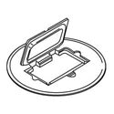 WIREMOLD Wiremold 895GFI Brass GFI Carpet Plate