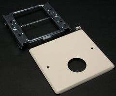 Wiremold V4047AX 2-Gang Single Round Opening Cover Steel Ivory For 4000 Series Multi-Channel Steel Surface Raceway