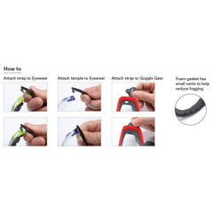 3M S1101SGAF-KT Solus Safety Glasses 1000-Series Kit Foam Strap Black/Blue