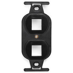 Leviton 41087-2EP QuickPort Duplex Type 106 Insert, 2-Port, Black