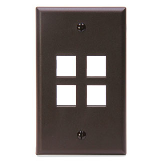 LEVITON Leviton 41080-4BP 4-Port Wallplate