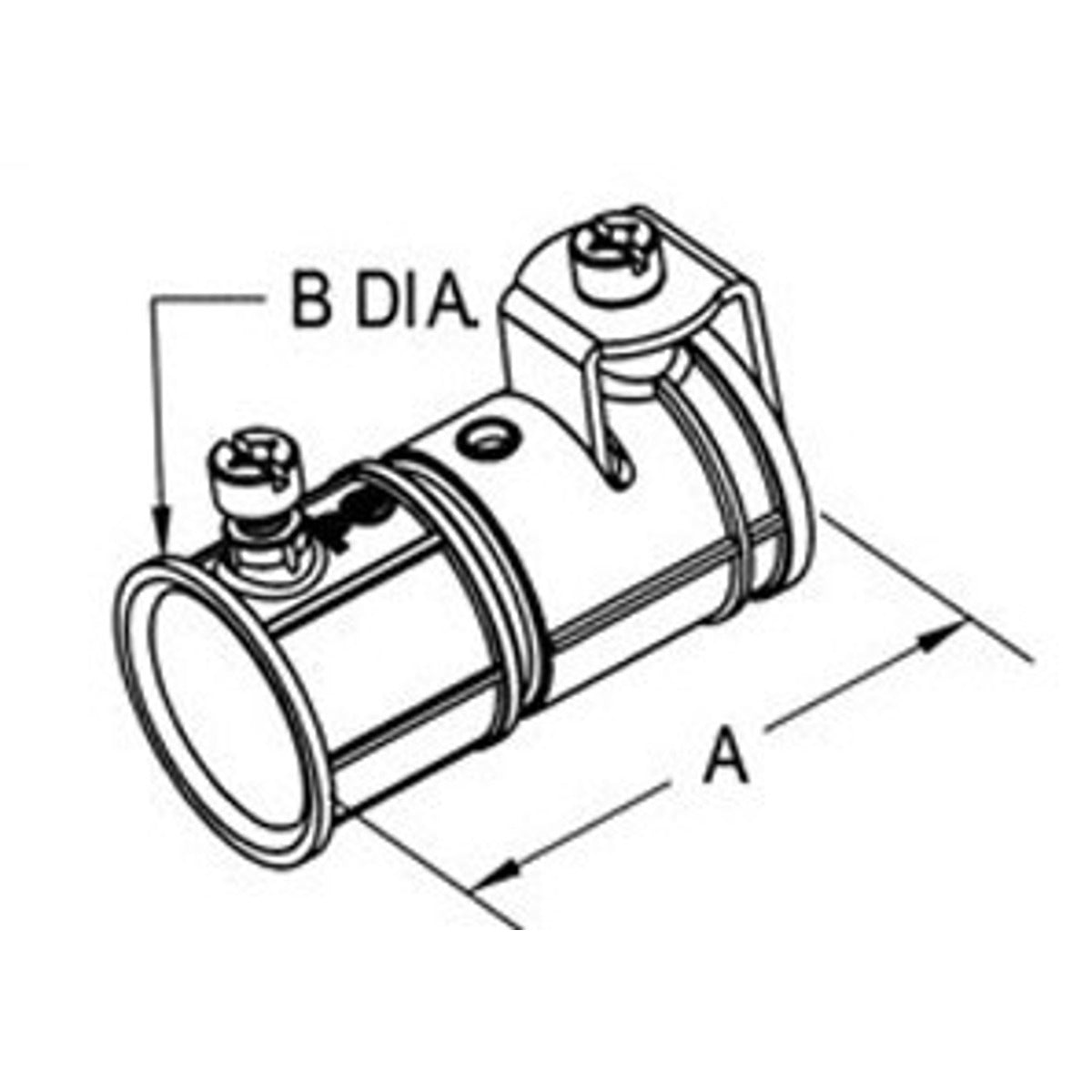 BRIDGEPORT Bridgeport 4058-DC Mighty-Merge Transition Fittings EMT to 10/4 - 6/4 AC/MC/FMC Coupling