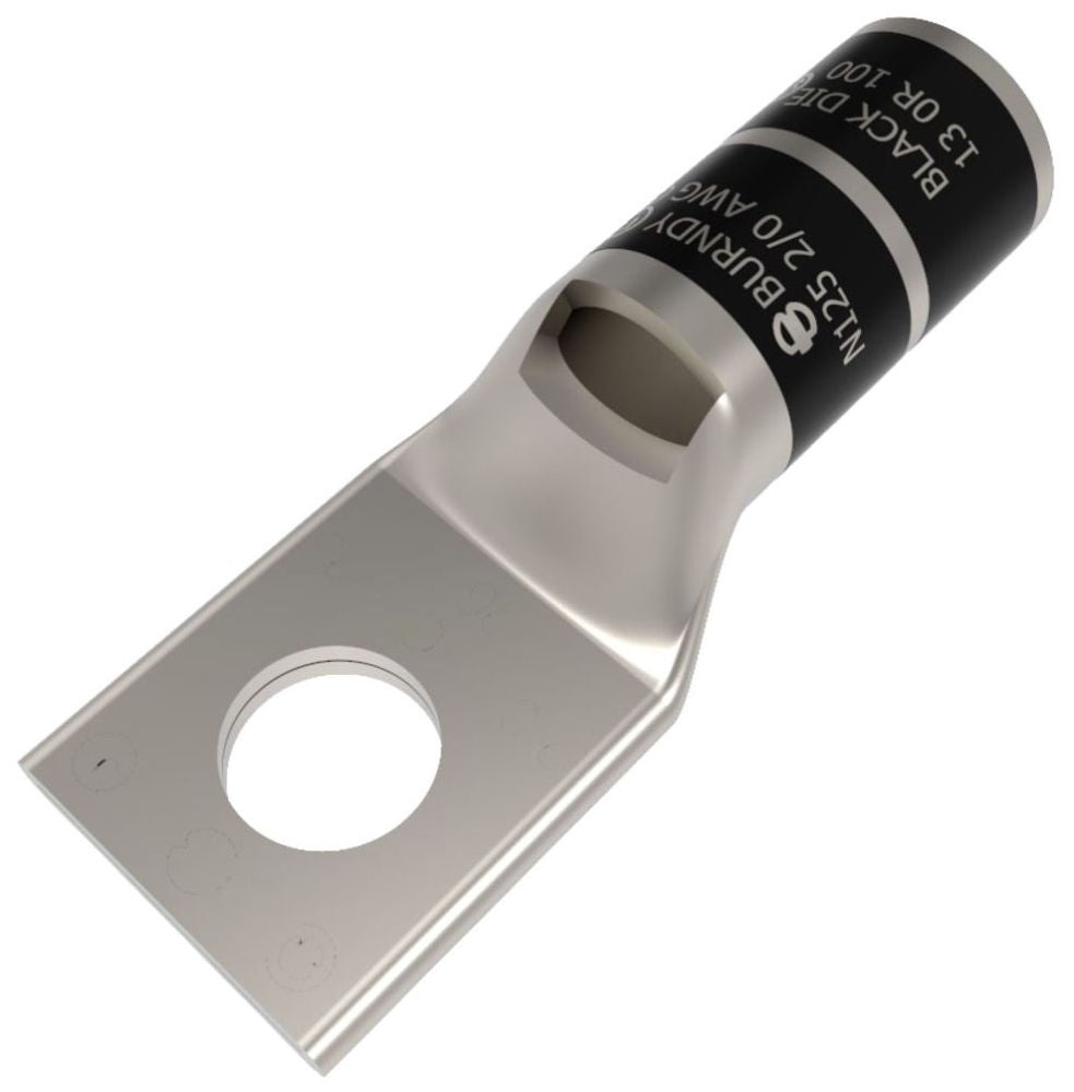 BURNDY BURNDY YA26LBOX 2/0 AWG CU One Hole 3/8 Stud Size Standard Barrel Inspection Window Internal Chamfer Tin Plated UL/CSA 90 Up to 35kV