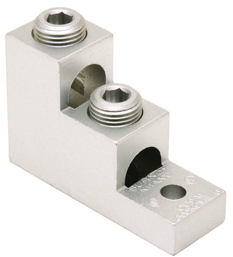 BURNDY BURNDY K11A30U Aluminum Universal Terminal 1 Hole Two: 6 AWG (Str)-300 kcmil 5/16 Stud 2 Screws Al/Cu Rated Tin Plated
