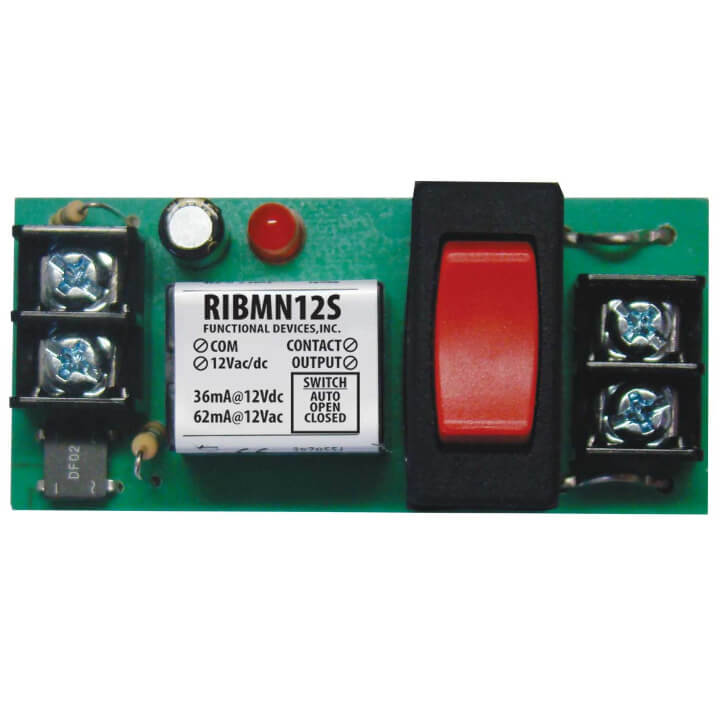 FUNCTIONAL DEVICES Functional Devices RIBMN12S Track Mount Pilot Relay, 15 Amps