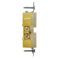 HUBBELL Hubbell RR15SITR Wiring Device-Kellems 1-Phase Duplex Standard Traditional Tamper-Resistant Screw Mount 125 VAC 15 A 5-15R