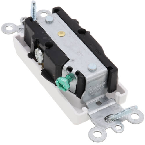 LEVITON Leviton 16251-W Decora Plus Single Receptacle 15 Amp 125 Volt NEMA 5-15R