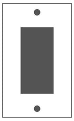 Mulberry 86401 GFI Block Wallplate 1 Gang 4-1/2 in H x 2-3/4 in W