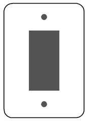 Mulberry 76761 Maxi Size Receptacle Wallplate 1 Gang White Semi-Gloss