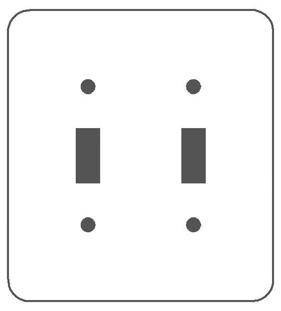 MULBERRY Mulberry 76072 Standard Wallplate 2G White Semi-Gloss