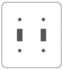 Mulberry 76072 Standard Wallplate 2G White Semi-Gloss