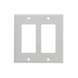 MULBERRY Mulberry 86402 Standard Receptacle Wallplate, 2 Gangs, 4.5 in H x 4.562 in W