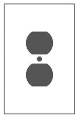 Mulberry 86801 Jumbo/Oversize Receptacle Wallplate 1-Gang 5-1/2 in H x 3-1/2 in W