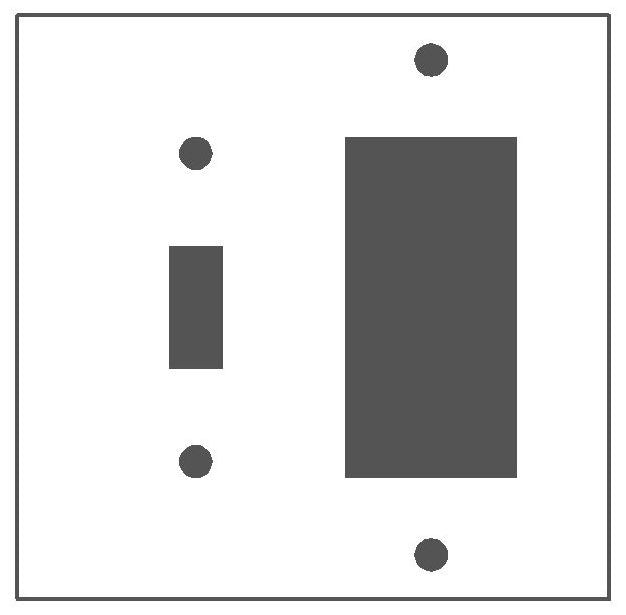 MULBERRY Mulberry 97432 2G SAT-SS .030 STD SQ SW & BLOCK PLATE